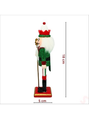 Süsle Bebek ve Parti Kurşun Asker, Ahşap Fındıkkıran 18CM - Mızraklı