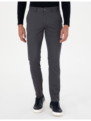 Pierre Cardin Erkek Antrasit Slim Fit Kanvas Pantolon 50299517-VR006