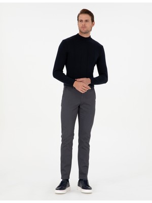 Pierre Cardin Erkek Antrasit Slim Fit Kanvas Pantolon 50299517-VR006