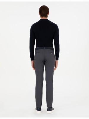 Pierre Cardin Erkek Antrasit Slim Fit Kanvas Pantolon 50299517-VR006