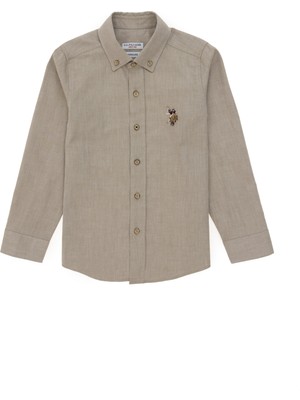 U.S. Polo Assn. Erkek Çocuk Haki Gömlek Basic 50295663-VR027