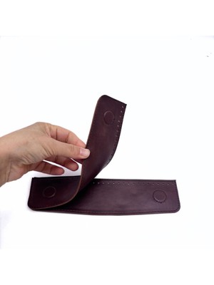 Angel Çanta Aksesuar  Bordo Suni Derili Çift Gizli  Mıknatıs