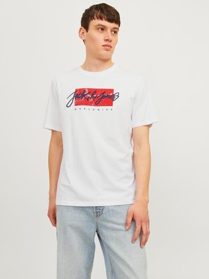 Jack & Jones Jjtıley Ss Crew Neck Ln Erkek T-Shırt