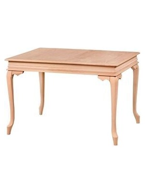 Mkd - Msa 208 / 140 cm Lükens Sabit Yemek Masası Cilasız Ham