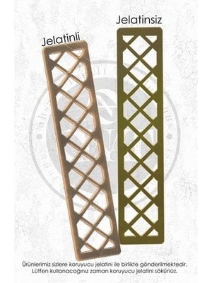 Dekoratif Pleksi Ayna / Koltuk Klapa Desen 2 Adet