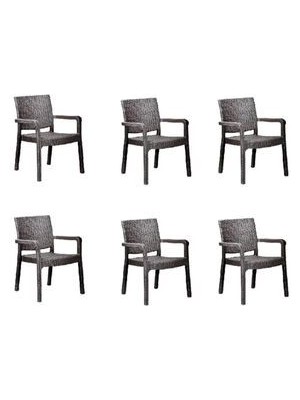 Retro Art Troya Rattan Koltuk 6'lı Set HK-730