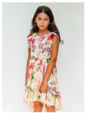 SheShe Kız Çocuk Elbisesi - DSL0135 Floral
