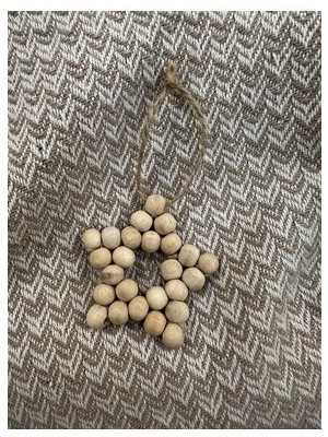 Dekoratif Ahşap Boncuklu Yıldız