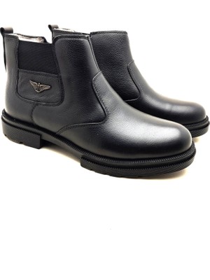 Ay Moda Ayakkabı 3407 Aymoda Erkek Içi Kürklü Rahat Fermarlı Deri Bot