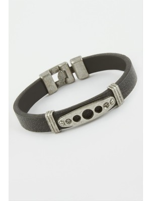 Bijuteri Net Oval Suni Deri Bileklik