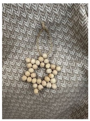 Dekoratif Ahşap Boncuklu Yıldız