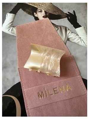 Milena Istanbul Dikdörtgen Formlu Sedef Kemik Mandal Toka