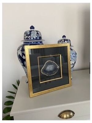 Agate 8 Maison Tablo Doğal Akik Taş Çerçeveli 30*30