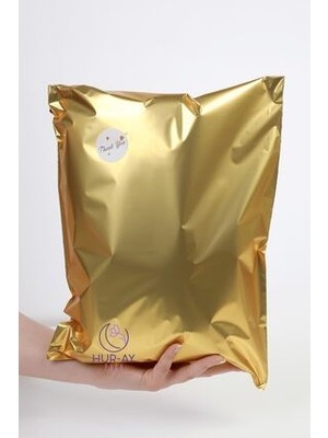 HUR-AY PACK 30X45 cm Lux Gold Metalize Hediye Poşeti / Hediye Paketi / 10 Adet