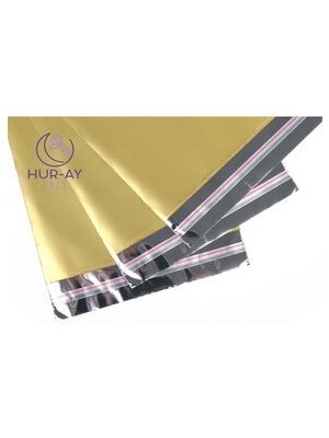 HUR-AY PACK 30X45 cm Lux Gold Metalize Hediye Poşeti / Hediye Paketi / 10 Adet