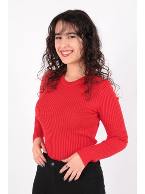 Fashion Friends 24K0290K1 Kadın Bisiklet Yaka Kazak