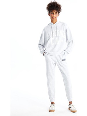 Xsıde Beli Lastikli Baskılı Kadın Jogger Eşofman Altı