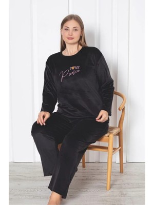 Luxury Velvet Büyük Beden Fransız Kadife Pijama Takımı