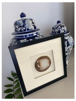 Agate 8 Maison Tablo Doğal Akik Taş Çerçeveli 30*30