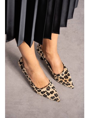 Leopar Stiletto Ayakkabı