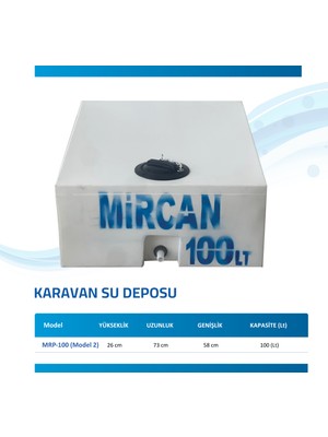 Mircan Karavan Su Deposu 100 Litre vana hediye