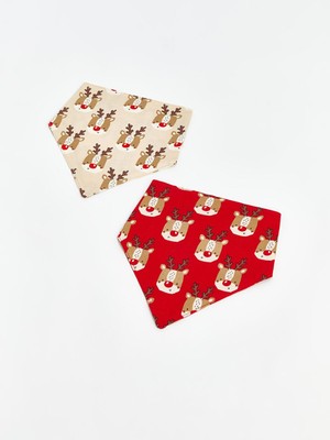 Lcw Accessorıes Baskılı Yılbaşı Temalı Erkek Bebek Mama Önlüğü 2'li