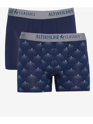 Altınyıldız Classics Standart Fit Modal Pamuk Desenli Esnek 2'li Boxer Paketi