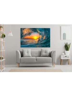 Prime Concept Dalga Tek Parça Cotton Canvas Tablo
