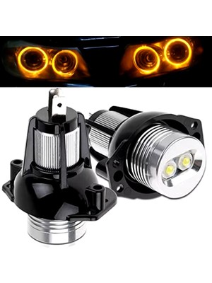 E90 E91 LED Far Ampulü Amber Sarı Renk LED Melek Gözü Far Ampulü 12W 900LM