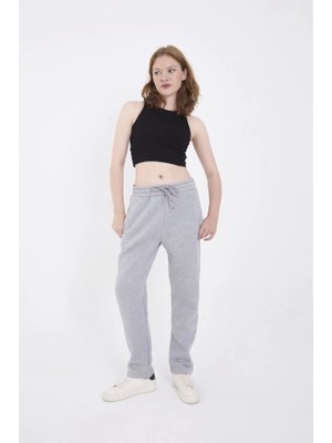 Stil Aura Unisex Üç Iplik Basic Eşofman Pantolon - Gri