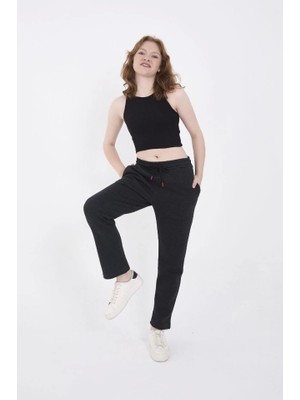 Stil Aura Unisex Üç Iplik Basic Eşofman Pantolon - Antrasit