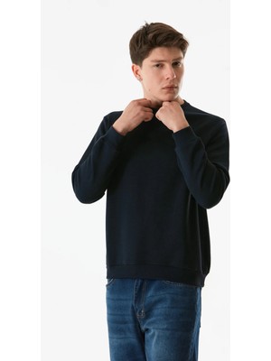 3 Iplik Basic Bisiklet Yaka Sweatshirt