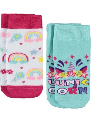 Civil Girls Kız Çocuk 2'li Çorap 3-11 Yaş  Yeşil