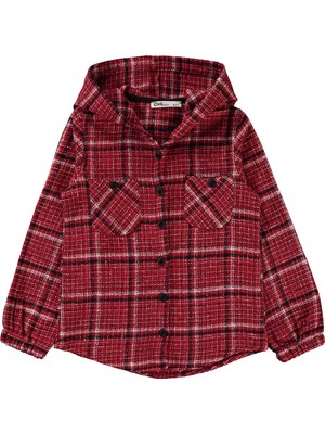 Civil Girls Kız Çocuk Gömlek 6-9 Yaş Bordo