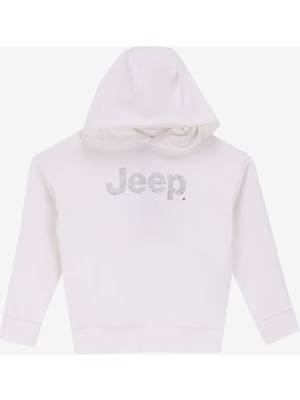 Jeep Baskılı Kadın Ekru Sweatshırt J4WG-SWT7565