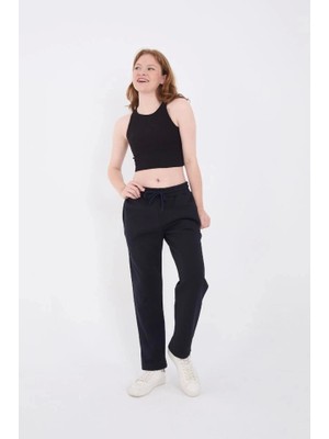 Defy Moda Unisex Üç Iplik Basic Eşofman Pantolon - Lacivert