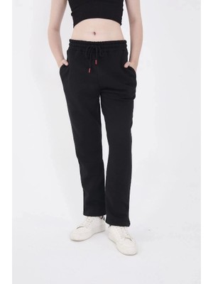 Defy Moda Unisex Üç Iplik Basic Eşofman Pantolon - Siyah