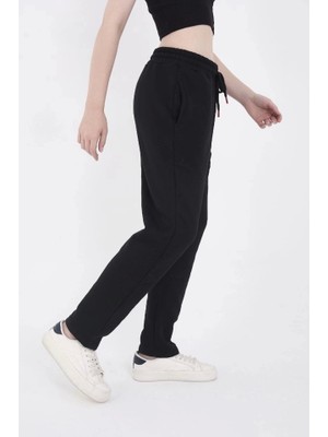 Defy Moda Unisex Üç Iplik Basic Eşofman Pantolon - Siyah