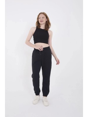 Defy Moda Üç Iplik Basic Lastikli Eşofman Pantolon - Lacivert