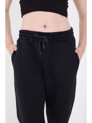 Defy Moda Üç Iplik Basic Lastikli Eşofman Pantolon - Lacivert