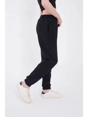 Defy Moda Üç Iplik Basic Lastikli Eşofman Pantolon - Lacivert