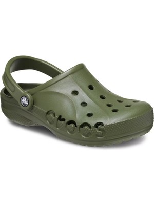 Crocs Unisex Marka Logolu Hafif Su Dostlu Sürdürülebilir Stilli  Yumuşak ve Destekleyici Rahat Tabanlı Army Green Terlik 10126-309