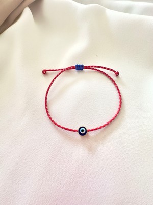 Atelier Çağla Kırmızı Beyaz Nazar Boncuğu Marteniçka Yeniyıl Yılbaşı Bilekliği