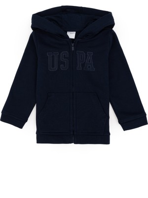 U.S. Polo Assn. Kız Bebek Lacivert Fermuarlı Basic Sweatshirt 50296426-VR033