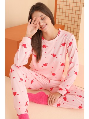 Nbb Pembe Arrowy Heart Pijama Takımı