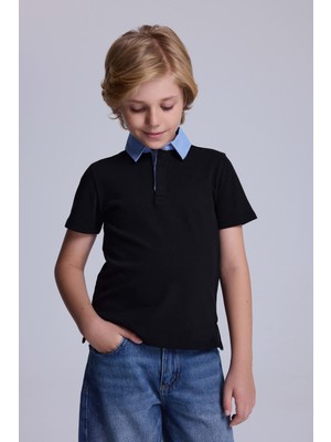 Babokah (Kids Boy) Dokuma Yakalı Polo T-Shirt