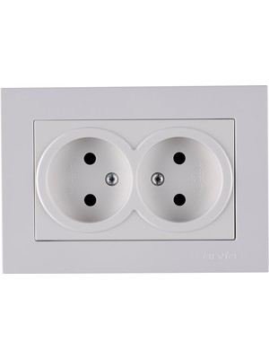 Arvia Beyaz 2'li Topraklı Priz