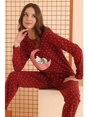 Nbb Bordo Winnie Pooh Pijama Takımı