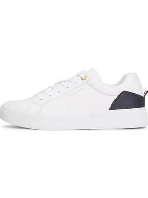 Tommy Hilfiger Kadın Elevated Essentıal Court Sneaker Sneaker-Beyaz