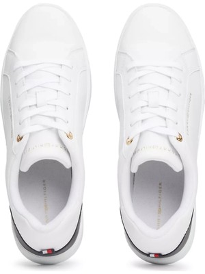 Tommy Hilfiger Kadın Elevated Essentıal Court Sneaker Sneaker-Beyaz